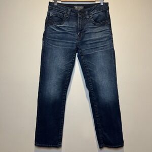 Salvage Supply Men's Mayhem Bootcut Jeans 31x32 Dark Blue Stretch Premium Denim